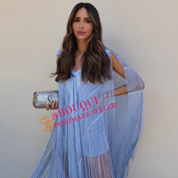 BLOGGERS FAV ZARA BLUE FRINGED DRESS